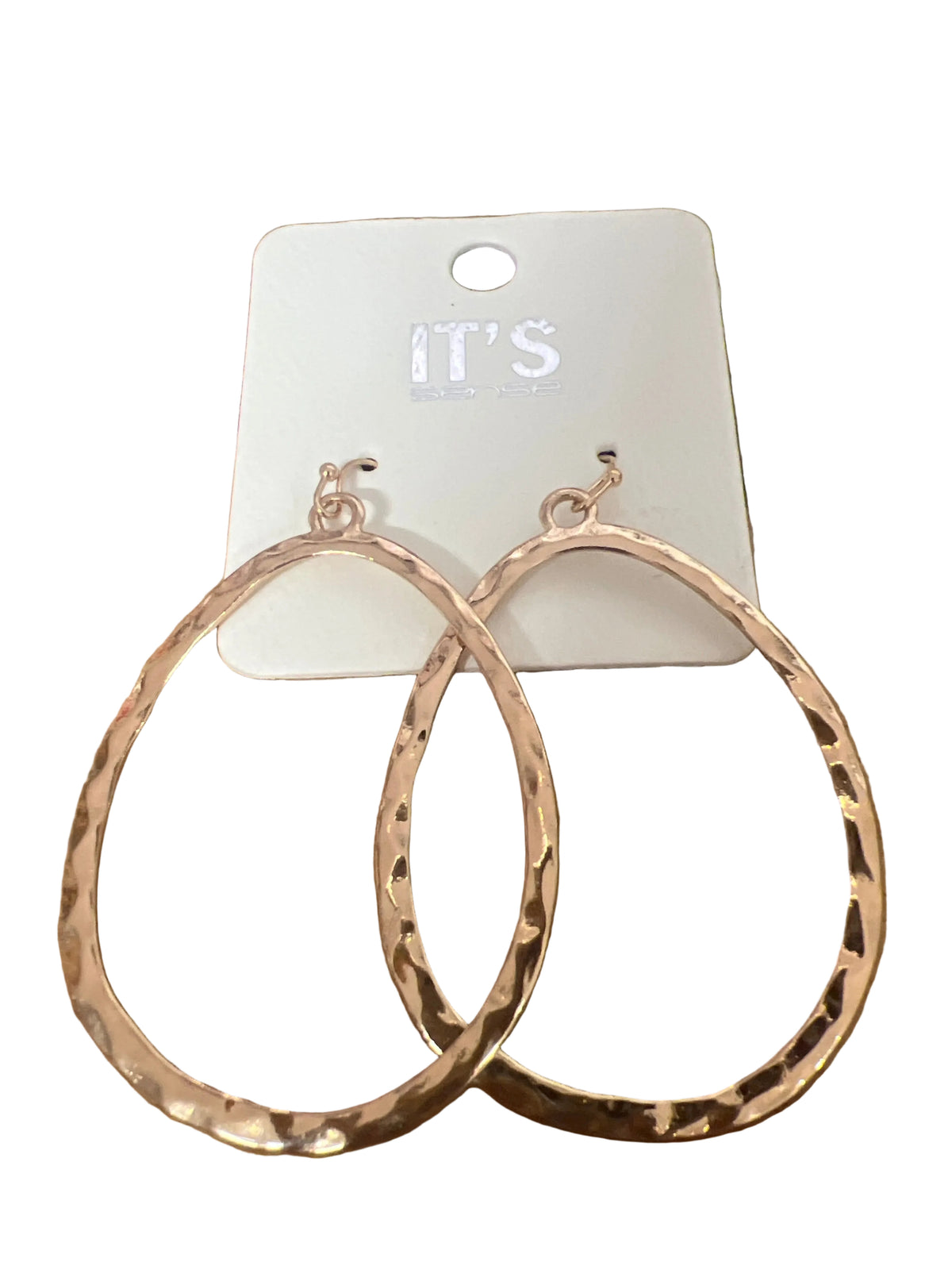 Hammered Oval Earrings