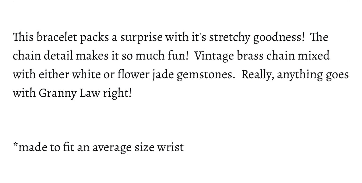 Granny’s Law Bracelet