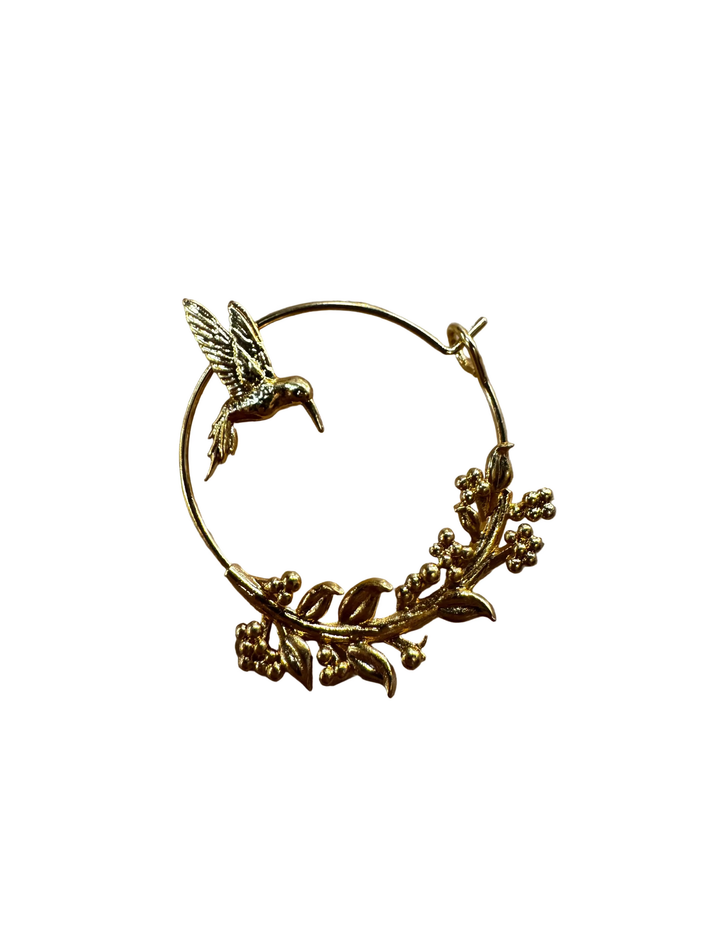 Hummingbird Hoop Earrings
