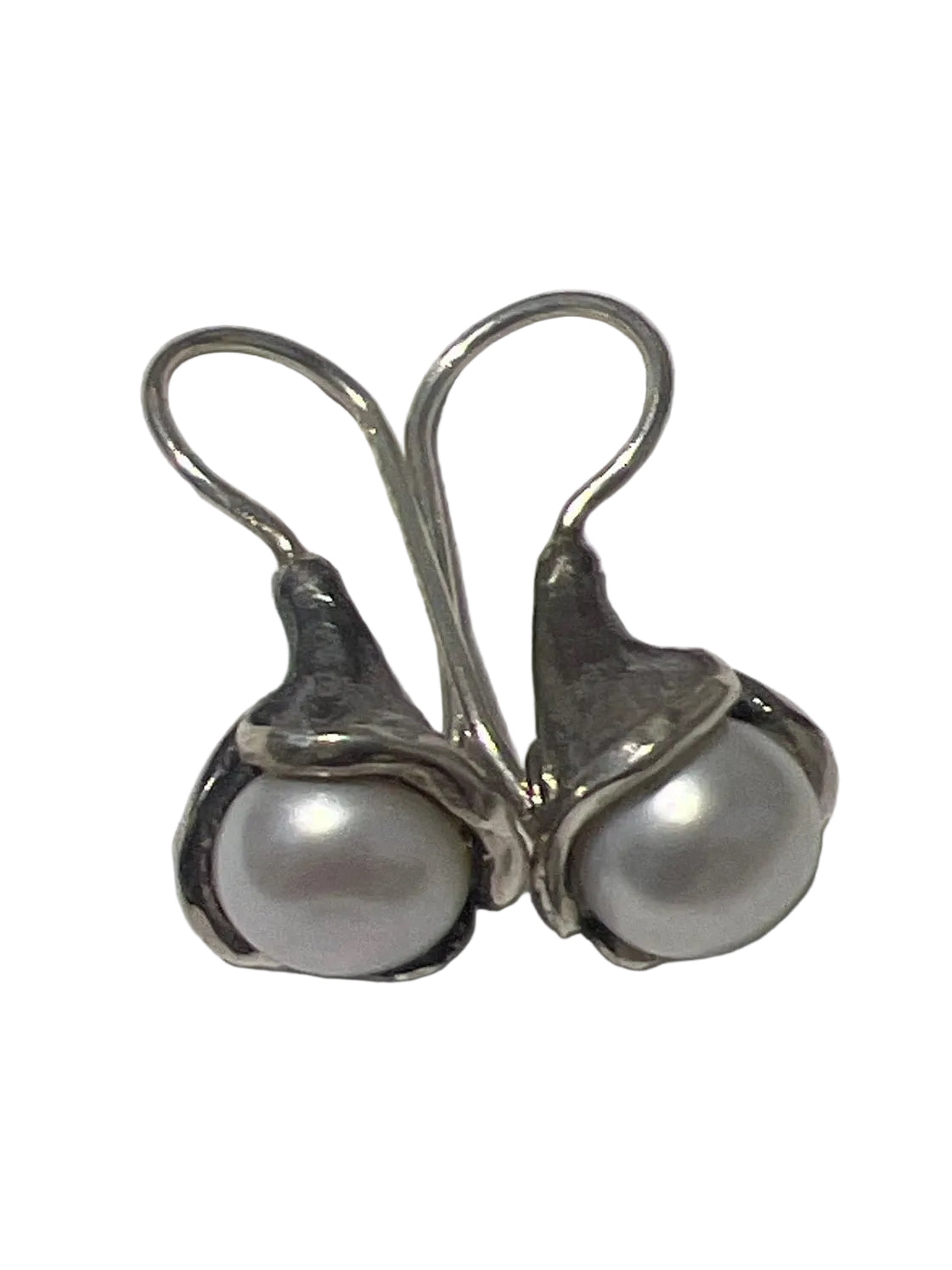 Pearl Drop Sterling Silver Earrings