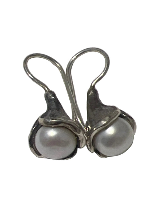 Pearl Drop Sterling Silver Earrings