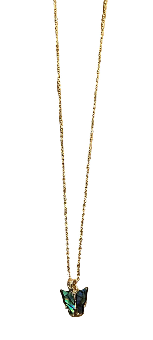 Iridescent Butterfly Necklace