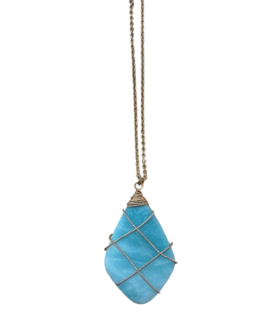 Amazonite Teardrop Necklace