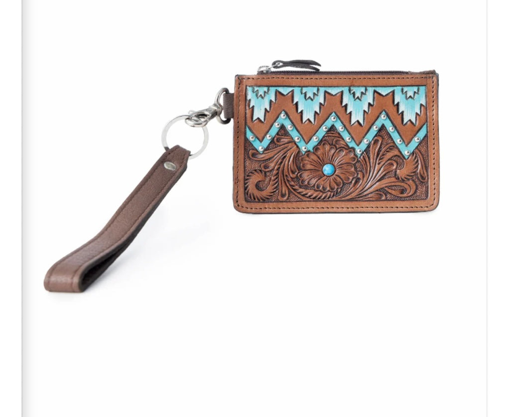 Turquoise Hewn CC Wallet (