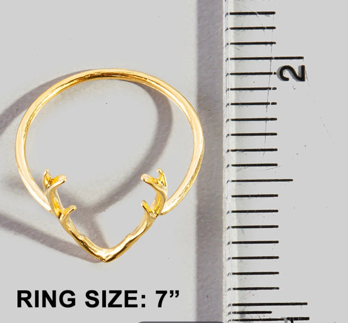 Antler Crown Ring