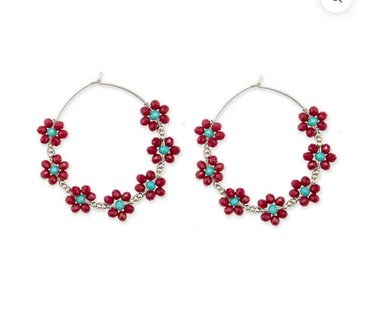 Circle of Flowers Earrings