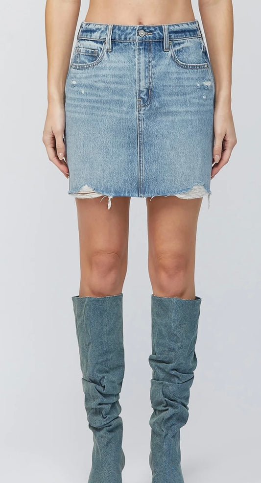 Peyton Distressed Miniskirt