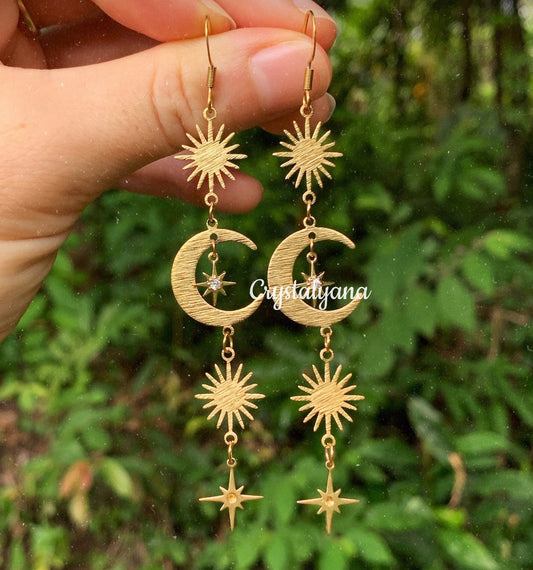Sun and Moon Earrings