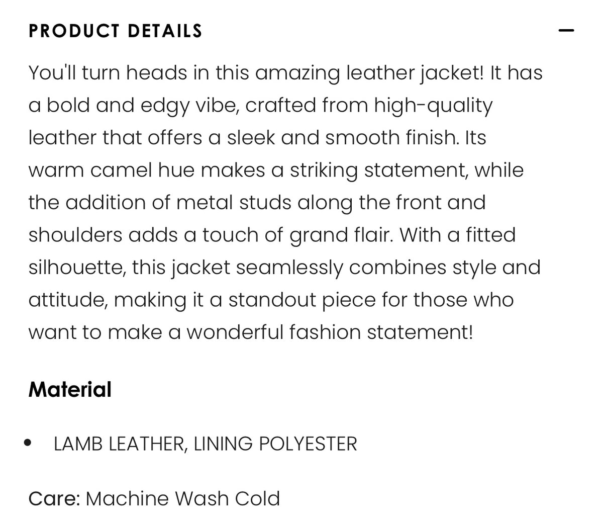 Octavia Jane Leather Jacket