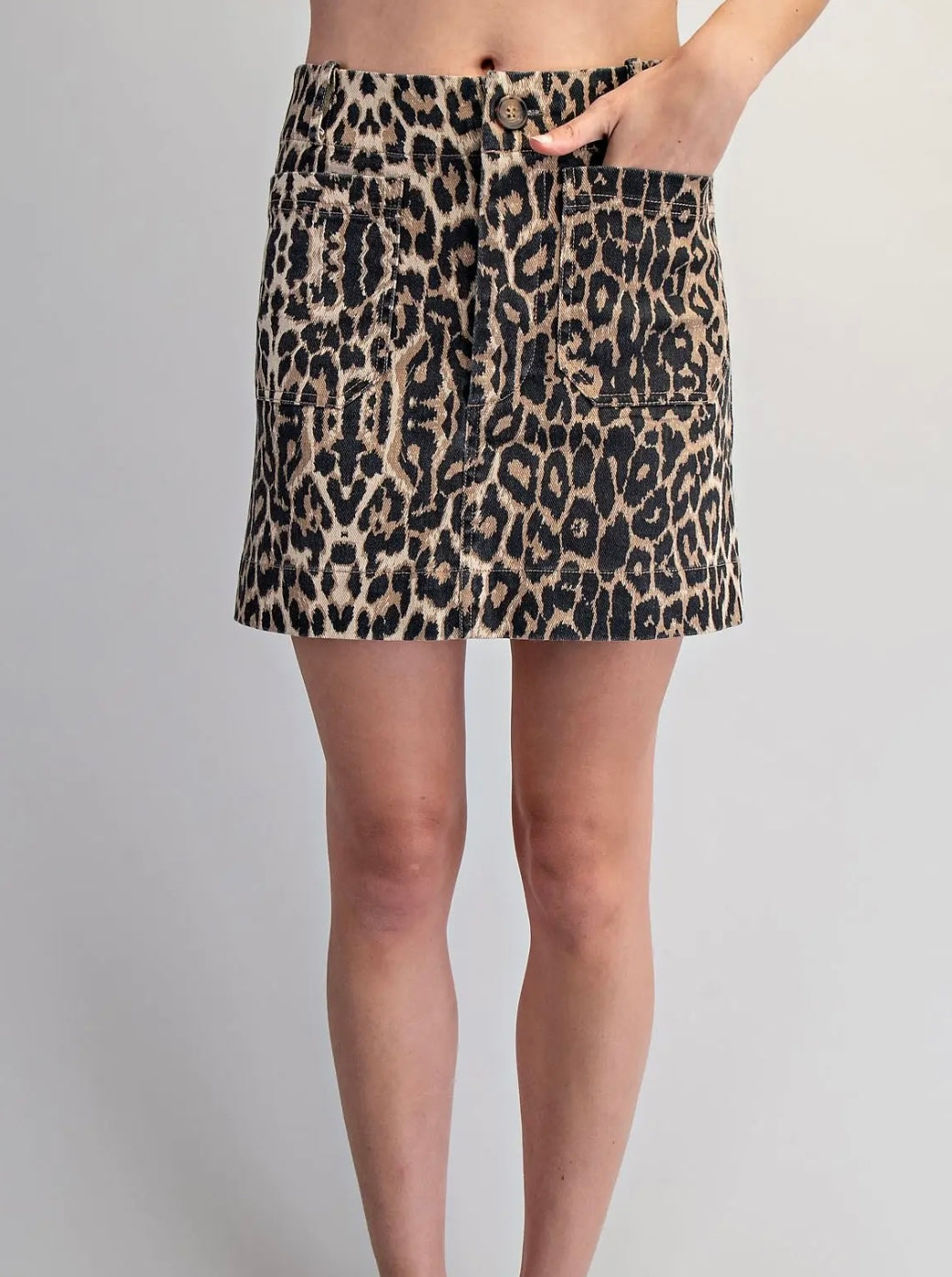 Leopardized Mini Skirt