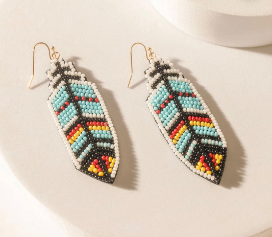 Zuni Feather Earrings
