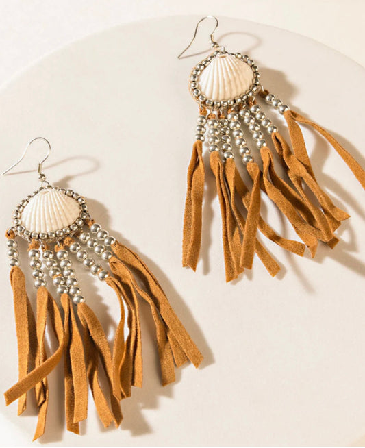 Shell and Saddle Earrings