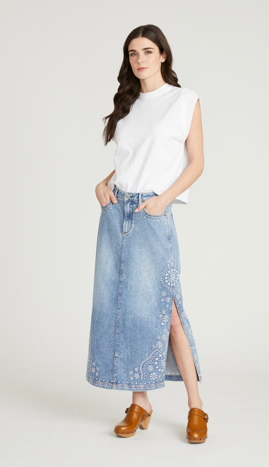 SpringSnow Maxi Skirt