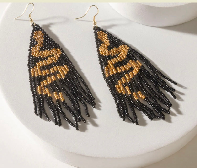 Gilded Python Earrings