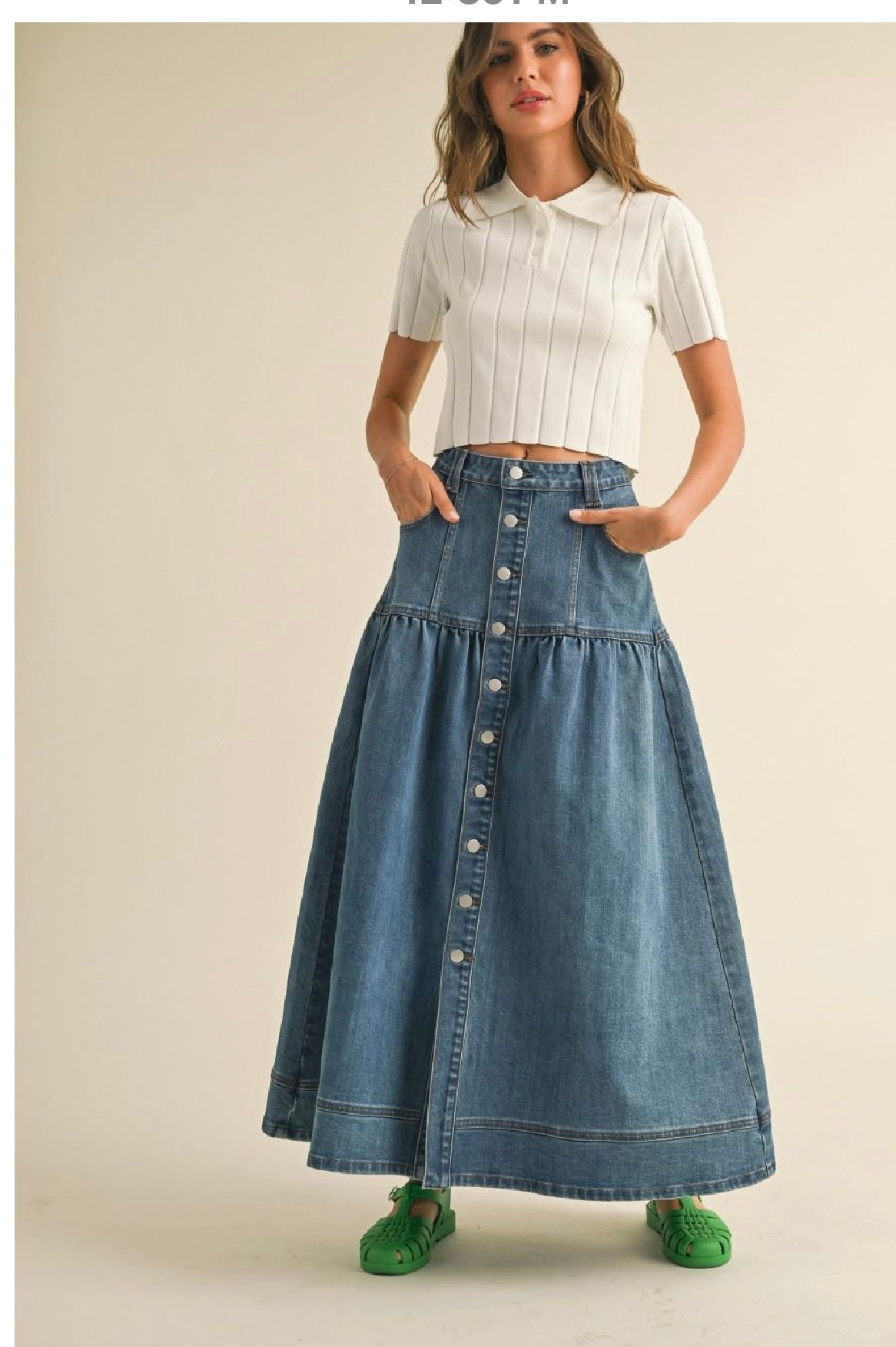 Valerie Denim Maxi Skirt