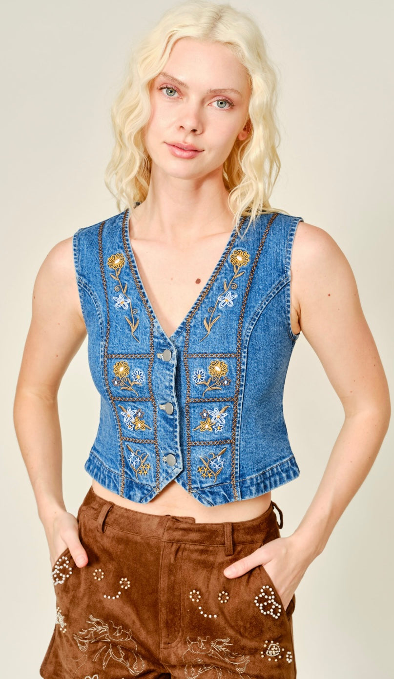Marigold Denim Vest