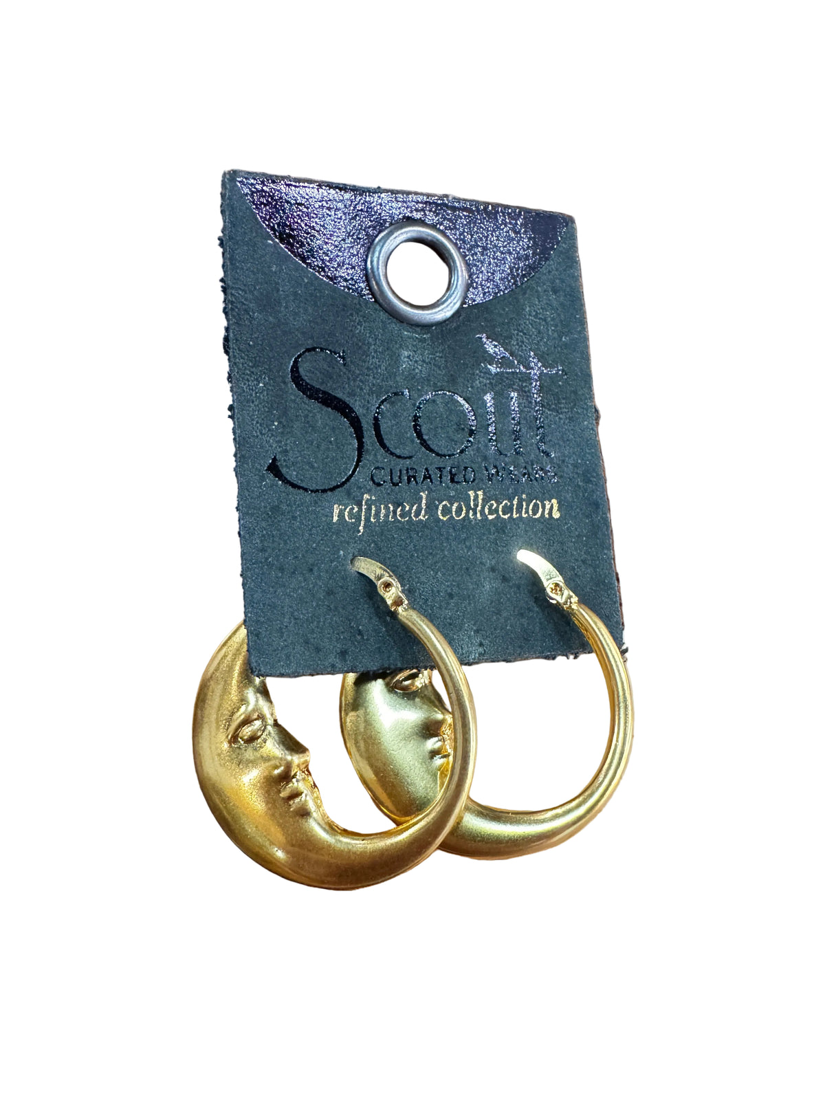 Moon Hoop Earrings